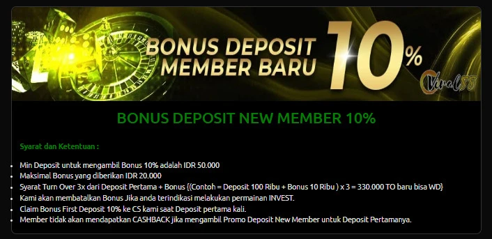 BONUS NEW MEMBER 10%